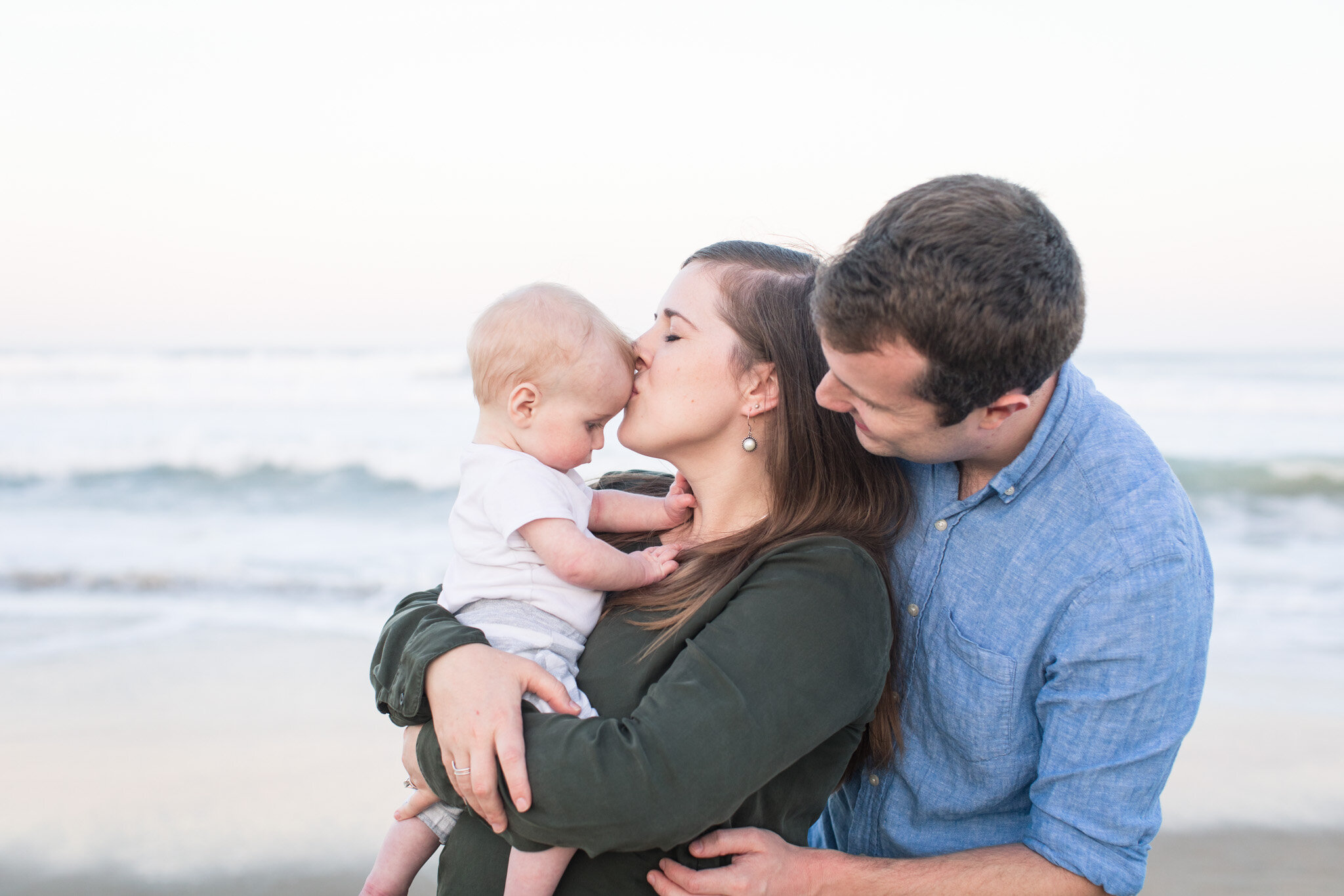 Haley &amp; Michael - James's 6 month Photo Session in the Outer Banks - Raleigh Baby Photographer